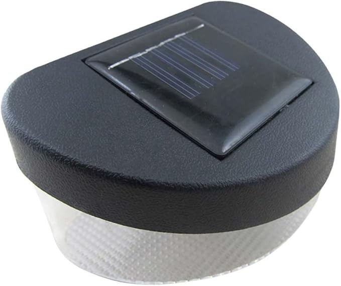 ABOOFAN 4pcs Solar Outdoor Garden Light LED Wall Lamps with Black Shell White Light for Garden Pathway Porch and Wall Decor