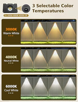 VOLISUN Solar Fence Lights Outdoor 16 Pack, 3 Color Temperature Solar Light
