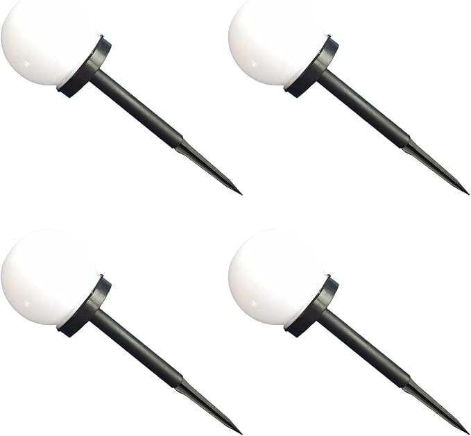 4pcs Solar Lawn Lights Bubble Shape Solar Pathway LED Garden Sphere Lamps Warm White Outdoor Landscape Lighting