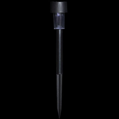 Northlight Set of 10 Black Solar Powered LED Pathway Markers, 12.25"