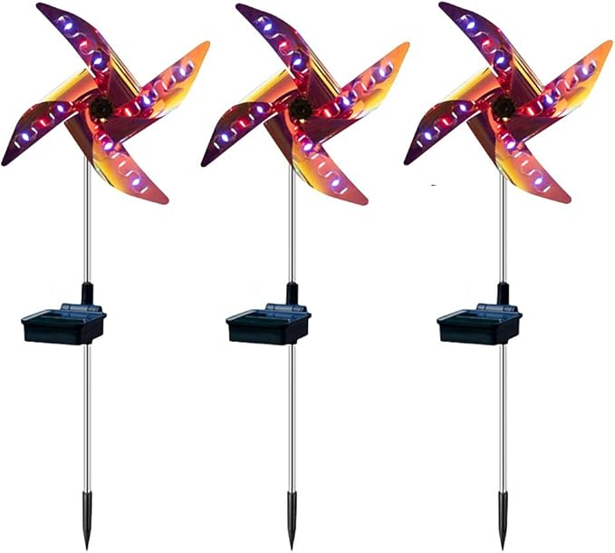 Ulalaza Solar Garden Lights Outdoor Color Changing Decorative Ball Solar Lights for Patio/Lawn/Yard/Path/Christmas
