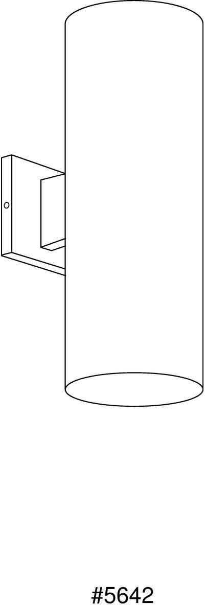 Progress Lighting 6-Inch Cylinder Outdoor Wall Sconce, 2-Light Modern Wall Mount Up and Down Lights, Interior and Exterior Lighting for Home or Porch, Aluminum Construction, White (P5642-30)