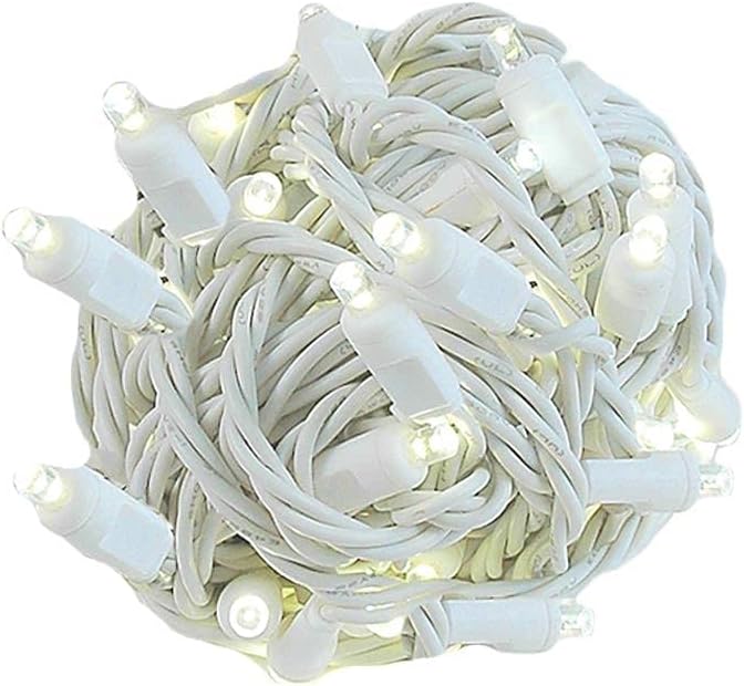 Novelty Lights 35ft Christmas String Lights, 70 Warm White LED Bulbs on White Wire, 6" Spacing, Connectable Indoor | Lumora