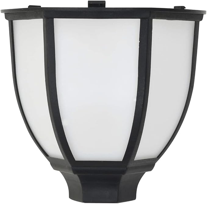 Solar Lights Outdoor, 6 Pack Black Polypropylene Spherical LED Lamps, Weatherproof Garden Pathway Patio Decor, Automatic Dusk-to-Dawn Operation