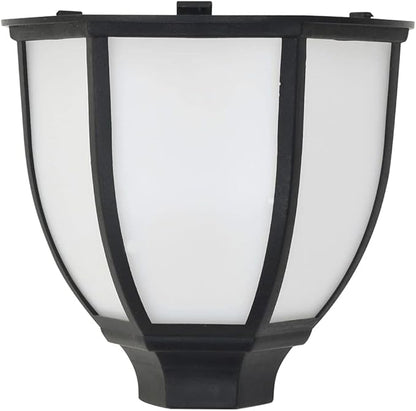 Solar Lights Outdoor, 6 Pack Black Polypropylene Spherical LED Lamps, Weatherproof Garden Pathway Patio Decor, Automatic Dusk-to-Dawn Operation