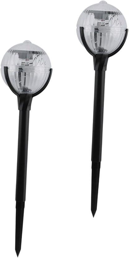 YARNOW 2pcs Solar Powered LED Lawn Path Lights Color Changing Outdoor Garden Solar Decorative Lamps with Light Sensor for Yard and Patio