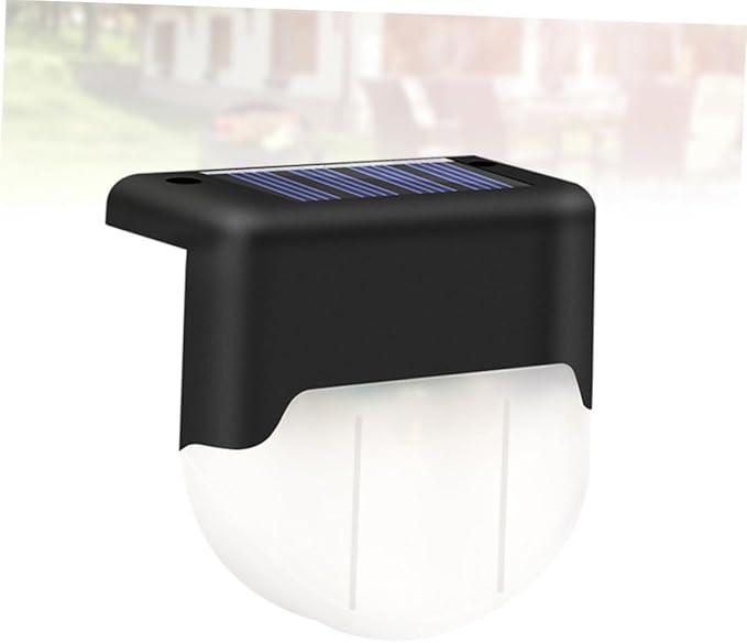 LIFKOME Solar Powered Outdoor Stair Lamp Warm LED Lighting for Fence Handrail Garden Pathway Easy Installation