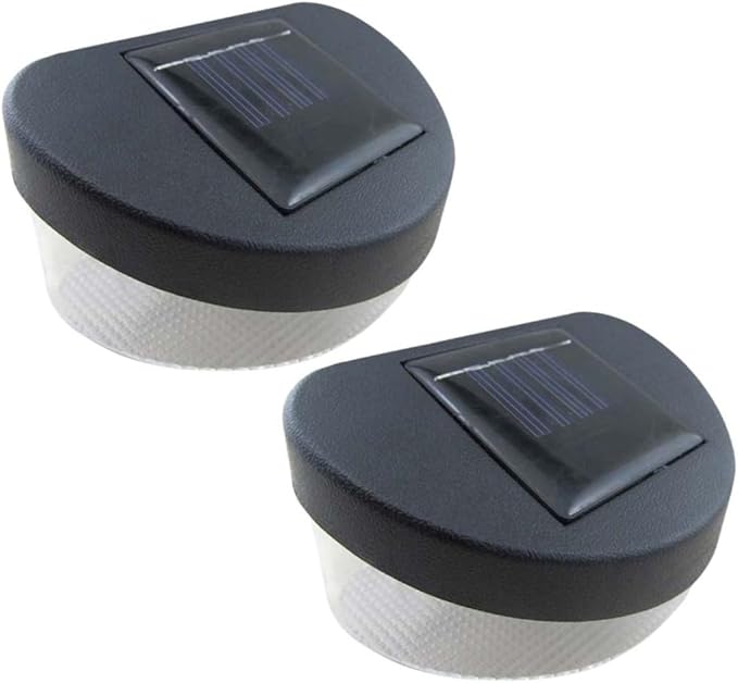 ABOOFAN 4pcs Solar Energy Outdoor Garden Light Led Wall Lamp for Garden Porch Pathway Corridor Black Shell White Light Easy to Install and Remove