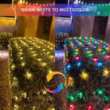 JMEXSUSS 360 LED Net Christmas Lights, Warm White to Multicolor