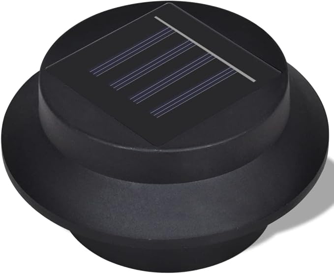 6-Pack Solar Pathway Lights Outdoor, Black Sturdy Plastic, 4.7x4.7x2.5in, Garden Solar Powered Waterproof Yard Lights for Walkway