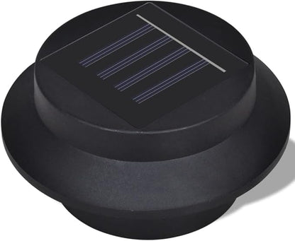 6-Pack Solar Pathway Lights Outdoor, Black Sturdy Plastic, 4.7x4.7x2.5in, Garden Solar Powered Waterproof Yard Lights for Walkway