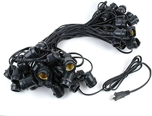 100 Foot S14 LED Edison Outdoor String Lights - Commercial Grade String Lights - Backyard Garden Gazebo – Cafe | Lumora