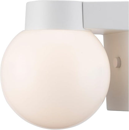 TRANS GLOBE Imports 4800 WH Transitional One Light Wall Lantern from Pershing Collection in White Finish, 7.00 inches