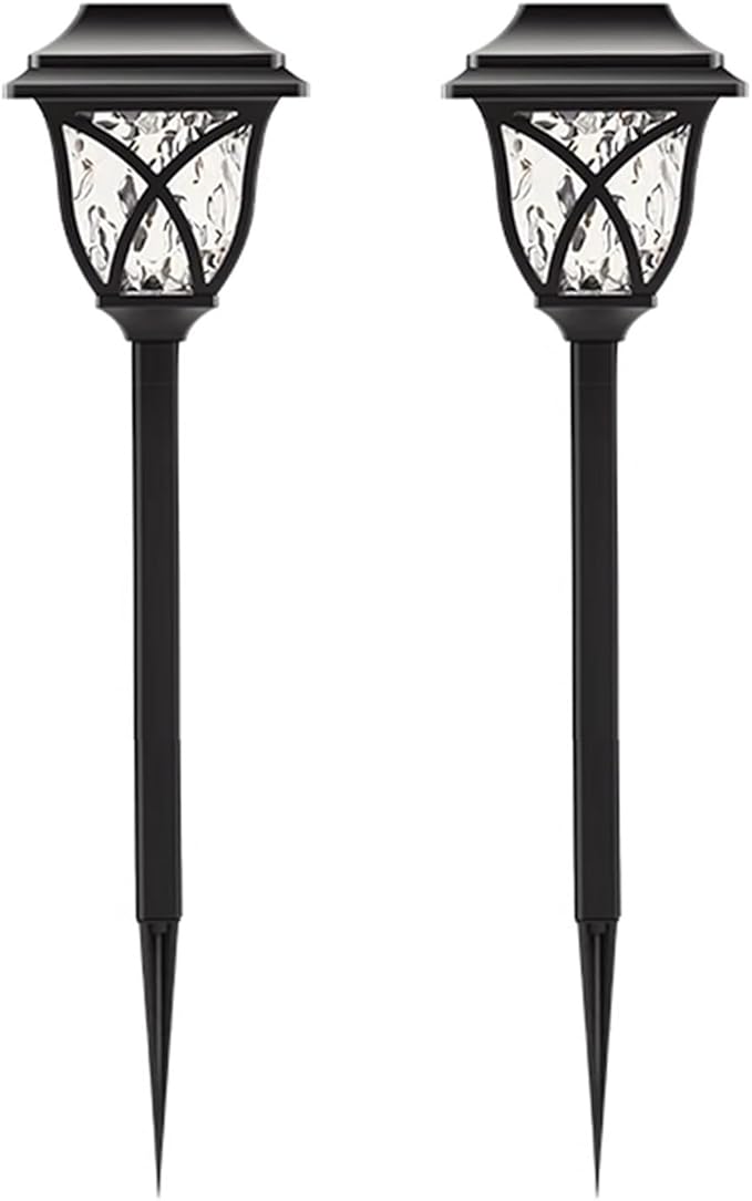 Vintage Solar Pathway Lights, LED Solar Lamp Post Light Waterproof, Decorative Ground Stake Lighting for Patio, Garden, Lawn, Backyard, Pathway, Driveway