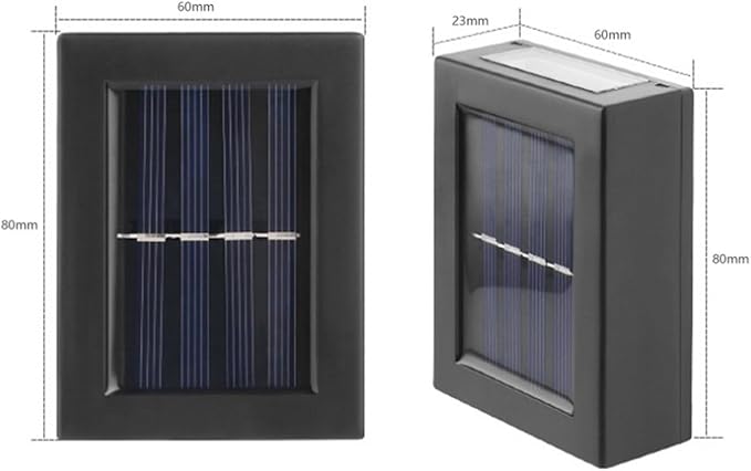 QUQUQ Solar Pathway Lights Solar Wall Lights Outdoor LED Up and Down Waterproof Power-Saving Yard Patio Decor(Warm White,1 Pack)