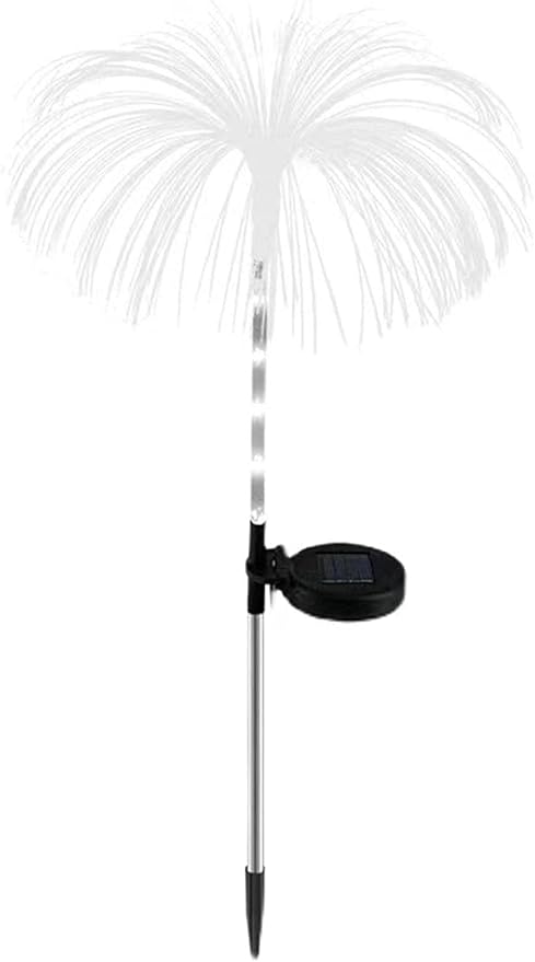 Solar Garden Lights Solar Fiber Optic Jellyfish Lamp Outdoor Waterproof Lawn Lamp Courtyard Decorative Ground Lamp Landscape Lamp (Color : Color Light, Size : 2 pcs)