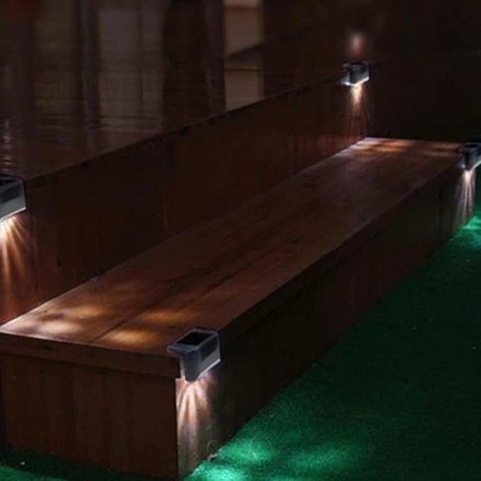 Solar Lights Outdoor 6 Pack Stair Lights Led Waterproof for Yard Fence Patio Pathway