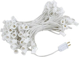100 Foot G40 Outdoor Patio String Lights with 125 Multi Globe Bulbs Indoor/Outdoor Cafe Hanging Lights C7/E12 Base | Lumora