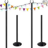 10ft String Light Poles for Hard Surfaces, Light Poles for Outdoor String Light, Perfect for Garden, Backyard, and | Lumora