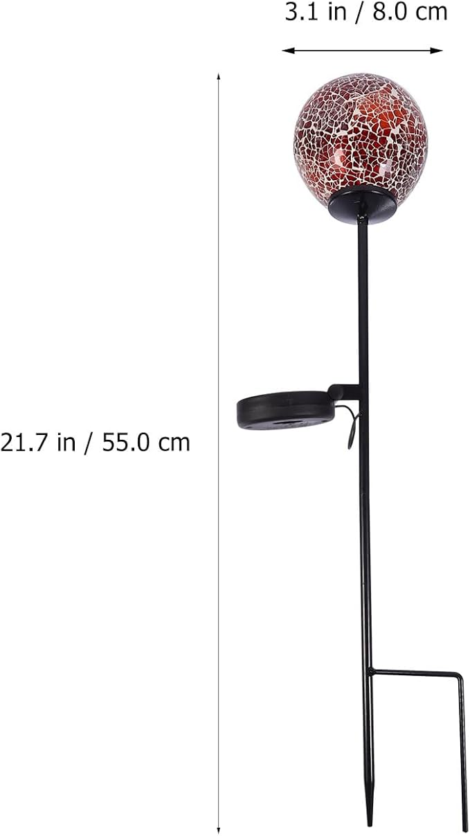 Solar Yard Light Outdoor Waterproof LED Lawn Lamp Glass Ball Solar Garden Path Light for Patio Backyard Landscape Decor
