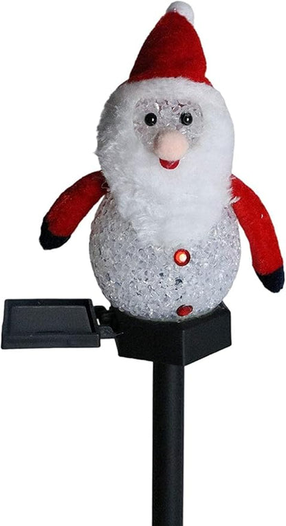 Solar Garden Lights Snowman Solar Christmas Light,Waterproof Snowman Shape Outdoor Solar Garden Stake Light,Decorative Solar Pathway Light LED Snowman Light For Patio Yard ( Color : Santa Claus )