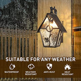 Rustic Outdoor Wall Lanterns Exterior Wall Mounted Sconce Light Designer Style Outdoor Light Fixtures for Home Patio Garden Garage Farmhouse Porch Lighting with Water Glass, Oil Rubbed Brown