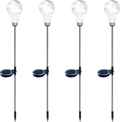 4-Pack Solar Garden Lights, 16 Led Warm Glow, 2.5W Solar Pathway Lights with Stakes, Outdoor Waterproof Decorative Lighting, Fcc & Ce Approved