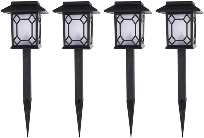 Solar Pathway Lights Outdoor Waterproof LED Solar Garden Lights Landscape Lights for Walkway Patio Path Lawn Garden Yard Driveway,White,4 Pack