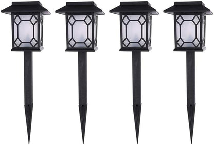 Solar Pathway Lights Outdoor Waterproof LED Solar Garden Lights Landscape Lights for Walkway Patio Path Lawn Garden Yard Driveway,White,4 Pack