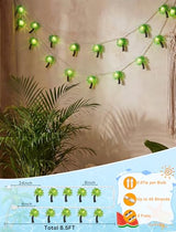 Oviejo Palm Tree String Lights,8.5Ft Patio String Lights with 10 LED Bulbs, Connectable Tiki Bar Lights for Summer Party/Hawaiian/Luau/Tiki,White Wire