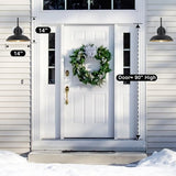 14in Dome Large Outdoor Barn Lights, Black Exterior with Gold Interior Gooseneck Light Fixture, Outside Wall Mount Industrial Sconce for Porch Farmhouse Garage Front Door Patio Entryway