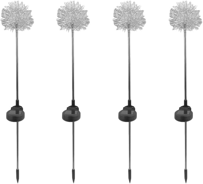 POPETPOP Dandelion Solar Garden Lights Led Decorative Outdoor Ground Stake Lighting for Lawn Pathway Yard No Wiring | Lumora