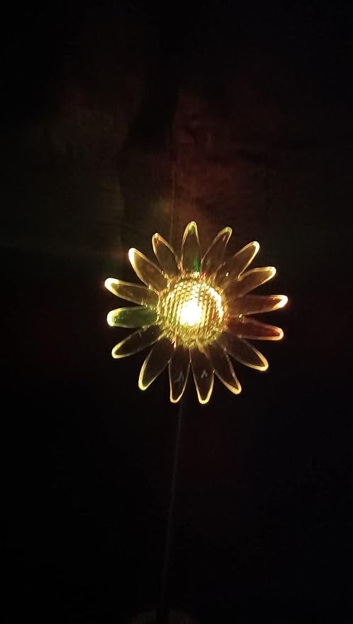 Starry Illuminate 1 PCS Solar Color Changing Style Garden Stake Light Pathway Stake Light (Sun)