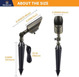 Gardenreet Die-Cast Brass Spot Light LED - Outdoor 12V Uplighting Waterproof, Low Voltage Landscape Lights Metal | Lumora
