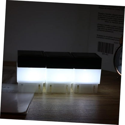 DOITOOL Outdoor Solar Fence Lights Auto Day/Night Sensor Corridor Garden Lamp Waterproof 2 Pack White LED Landscape Lighting