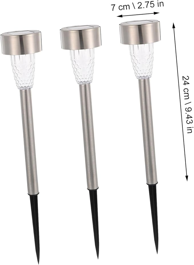Happyyami 12pcs Solar Lights Landscape Solar Pathway Lights Outdoor Decor Stake Garden Powered Landscape Kit