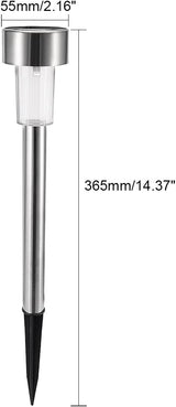 12 Pack Solar Ground Light Pathway Landscape Lamp Stainless Steel Silver Tone (id: 8cf 123 81b ab3 d68 | Lumora