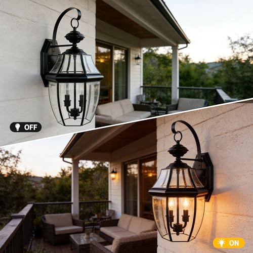 Outdoor Wall Lights, 20" Large Exterior Light, 2-Light Waterproof.