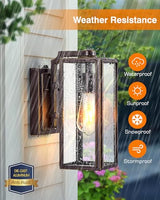 VIANIS Dusk to Dawn Outdoor Lighting, Modern Oil Rubbed Bronze Wall Light Fixtures, 100% Aluminum Porch Lights Outdoor, Anti-Rust Waterproof Outside Sconce Lights for Patio Front Door Entryway, 2-Pack