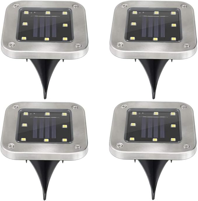 Solar Ground Lights 8 LED Disk Light Solar Powered Outdoor in-Ground Lights for Outdoor Garden Lawn Yard Walkway | Lumora