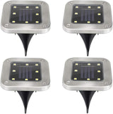 Solar Ground Lights 8 LED Disk Light Solar Powered Outdoor in-Ground Lights for Outdoor Garden Lawn Yard Walkway | Lumora