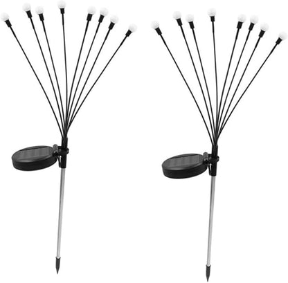 NUOBESTY 2pcs Solar Garden Light Decorative Solar Stake Lamp for Pathway Lawn Patio Easy Installation No Wires Creates Beautiful Outdoor Ambiance