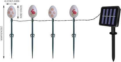 20 Pack Solar Eggs Stake Lights for Easter Decor, 3 Lighting Modes, Outdoor Waterproof Colorful Solar Light for Garden Pathway Light Cemetery Grave Porch Walkway Easter Theme Decorations