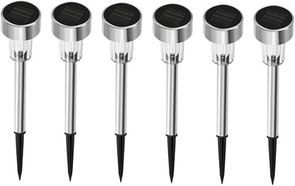 6pcs Solar Garden Lights Outdoor Pathway Lamps Efficient Charging Design for Courtyards Parks and Gardens