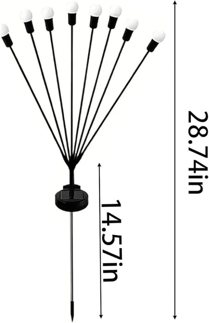 Solar Garden Lights Outdoor Waterproof Upgraded Flexible Titanium Wires Wind Swaying Firefly Lights for Patio Yard Pathway Unique Dancing Solar Decor Gifts for Women Christmas (6Pack)