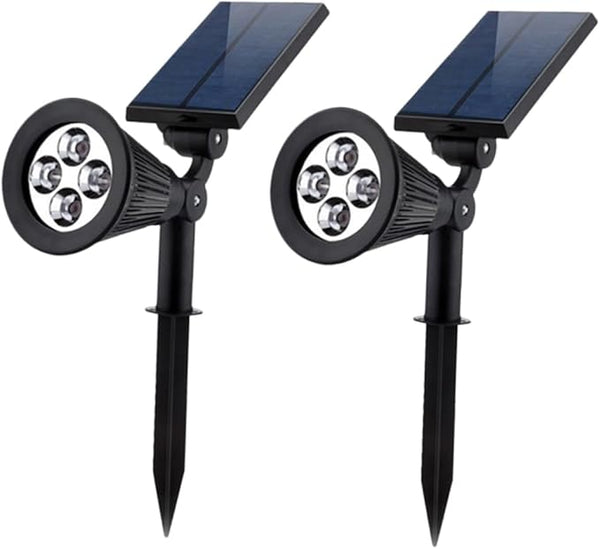 Uonlytech 2pcs Led Solar Garden Path Lights Ground Plug RGB Landscape Spotlights Outdoor Patio Lighting No Wiring | Lumora