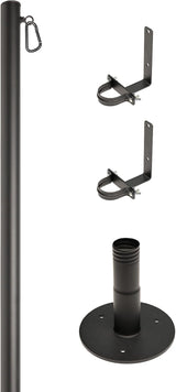 Premium String Light Pole - 1 Pack - Extends to 10 Feet - Deck Mount (Wood/Concrete) - Outdoor Path Light | Lumora