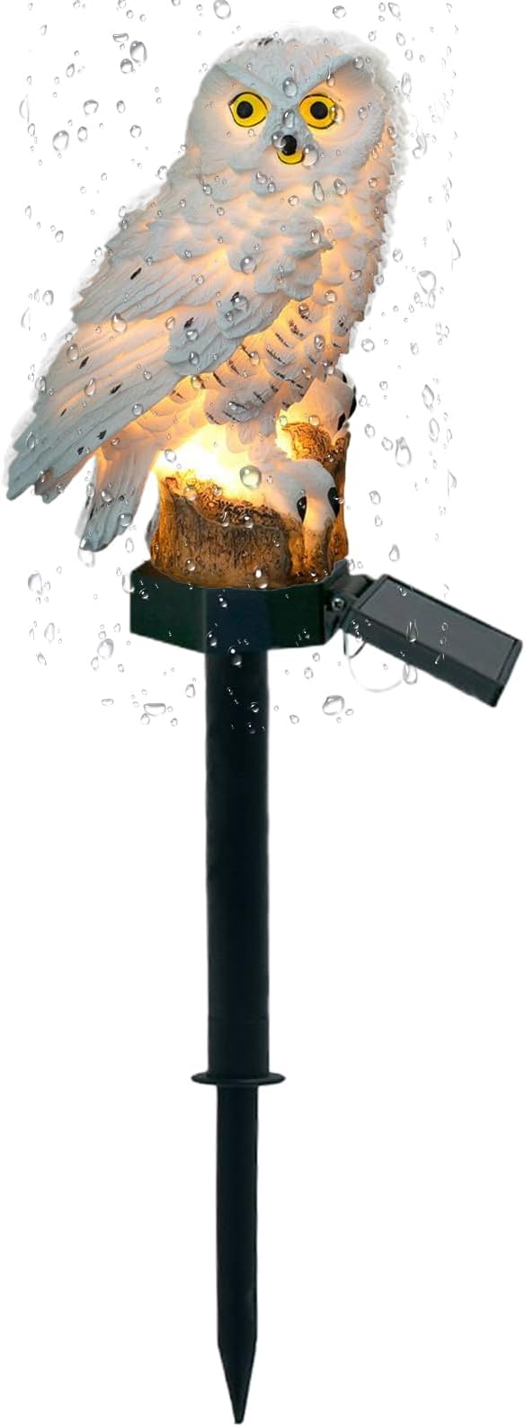 Solar Owls for Outdoor and Garden Decorative – Resin Animal Night Light, with Stake for Outdoor Solar Lighting – for Garden, Lawn, Floor, Landscape, Path, Park