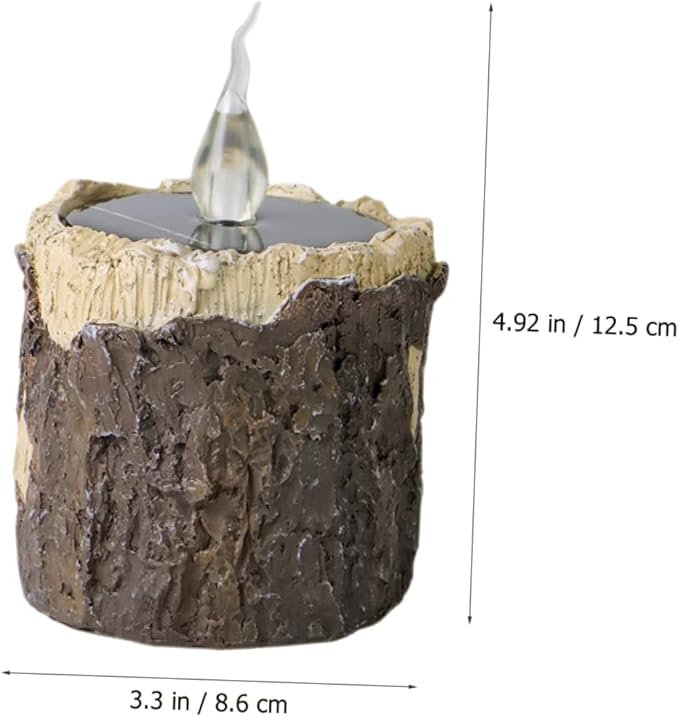 SUPVOX Solar Stump Lamp Led Outdoor Decorative Light for Garden Pathway Easy Installation Solar-Powered Landscape Light for Patio Lawn and Courtyard