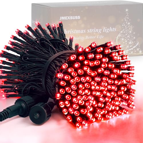 JMEXSUSS 200LED Red Christmas Lights, 66ft Halloween String Lights, Plug in